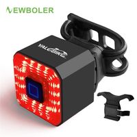 BOLER Smart Bicycle Light Rear Taillight Bike Accessories Auto On Off USB Rechargeable MTB Stop Signal Brake LED Safety Lamp 220118