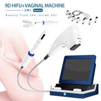 Portátil 2 en 1 Máquina de HIFU 9dhifu Face Levantamiento Cuerpo Adelgazamiento Vaginal Apretar Rejuvenecimiento privado Equipo de belleza