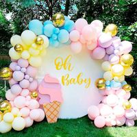 Party Decoration Kolorowe Macaron Balony Arch Kit Baby Shower Pastel Rainbow Organic Garland Wall Wedding Birthday