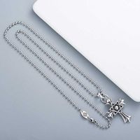 Classic High Quality Ch Croix hip hop fashion brand Thai silver personality Pendant Necklace Valentine's Day gift straight