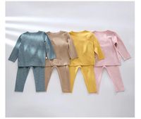 Jysh coreano Austrália infantil criança bebê meninos meninas conjuntos de roupas pijamas de manga longa boutique 100% algodão tshirts + calças 2 peças outfits outono primavera