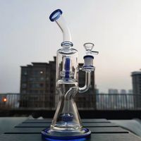 11.4inch tubo di acqua di vetro blu Bong narghilè tubi di bong tabacco fumare ciotola 14mm