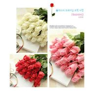 5-15Pcs Valentines Day Gifts Real Touch Flowers Rose Silk Latex Artificial For Wedding Decoration Fake Factory price expert design Quality