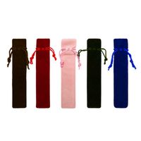 Multi-color única caneta saco fonte canetas bolsa artesanal flanela saco de lápis marcador caneta bolsa titular de armazenamento manga bolsa cosmética