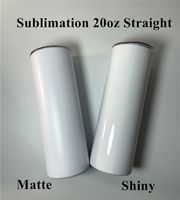 20oz Sublimation Matte Straight Tumbler with Rubber Bottoms ...
