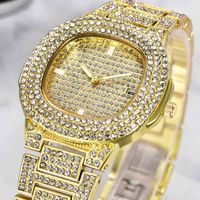 뜨거운 판매 남자의 전체 다이아몬드 시계 인스틱 다이아몬드 스탠드 스타 힙합 힙합 패션 대형 다이얼 트렌디 한 남자 시계