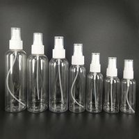 Botella de aceite 30 ml 50 ml 60ml 100ml vacío mascota plástico transparente botella de pulverización de la niebla fina para la limpieza de aceites esenciales de viaje perfumea50