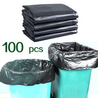 （596a13）黒ゴミの袋100ピースのファミリールームゴミ使い捨て使用ゴミ袋を使用