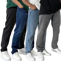 Jeans masculinos soltos homens calças masculinas estilo estilo simples design de alta qualidade acolhedor all-match diariamente casual calças jeans retas