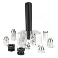 1.05"OD 7"L 1 2-28+5 8-24 Solvent Trap Fuel Filter Alu Tube Stainless Steel + Baffle Cups End Cap Guide Drill Jig Napa 4003