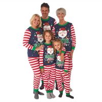 puseky Christmas Family Matching Clothes Outfits Shirt Pants Parent-Child Homewear Pajamas Set 