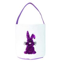 10 Stylami Pisanka Przechowywanie Kosz Płótno Cekiny Królik Bucket Creative Easter Gift Bag z Królik Ogon Dekoracji