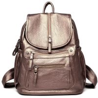 Женщины высококачественные кожаные рюкзаки Vintage Женская сумка на плечах мешок Dos Travel Ladies Bagpack Mochilas школьные сумки для девочек Y0804