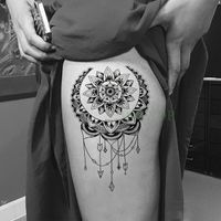 Impermeable Pegatina Tatuaje Temporal Lotus Dreamcatcher Falso Tatto Flash Tatoo Back Pierna Abdomen Brazo Tatouage Para Hombres Mujeres