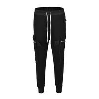Мужские брюки хип-хоп блокировки повседневные пробежки спортивные штаны брюки мужская уличная одежда черная молния