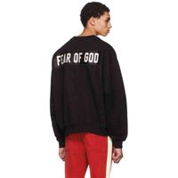 Bear of God Loose Shoulder Terry Sweater for Men and Women Fg Autumn Winter Leisure Trend Pullover Round Neck mdd