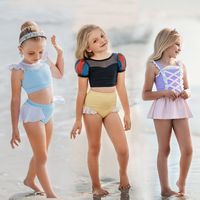 Детская детская одежда Двухфункциональная треугольная купальница девушка принцесса пляж купание Купальники 11 стилей