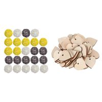 Nieuwe 50 stks harten-houten lege ambachtelijke verfraaiing - decoratie 30mm 24pcs 2 inch decoratieve ballen Orbs vaas bowl fillers