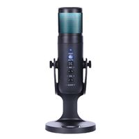 USB Microphone Stand Gaming Live Streaming RGB Light Condens...