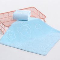 25*25cm Household Microfiber Absorbent Face Wash Towel Infant Kindergarten Thicken Embossed Cartoon Bear Printed Towels GWE11616