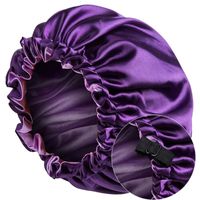 Saten Bonnet Uyku Kap Ekstra Büyük Çift Katmanlı Geri Dönüşümlü Ayarlanabilir Gece Uyku Türban Şapka Saç Sarma Kafa Kapak