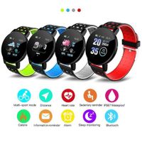 119 Plus Smart Wristband con la pressione del sangue Schermo a colori impermeabile Screen Sport Sport Guarda fitness Tracker