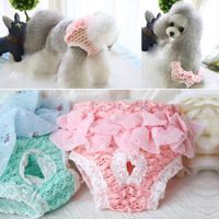 Dog Apparel 1PC Shorts Pet Physiology Hygienic Pants Cat Underwear Puppy Cute Diaper Lace Edge Trousers
