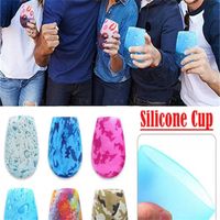 Arts and Crafts Silicone wine glass camouflage lip boho ethnic skull sparkling water bottle outdoor mug beer whiskey set 18 styles