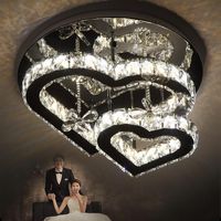 Потолочные фонари Романтические Любовь в форме сердца Кристалл крытое освещение для гостиной атмосферный современный минималистский светодиодный светильник яркие модные лампы