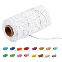 Garn 2mm 100% bomull Macrame Cord String Rope Home Textile Beige Twisted Colorful Twine Flätad Tråd Hantverk Bröllopsdekoration