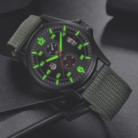 Wristwatches Military Nylon Waterproof Date Quartz Analog Army Men&#039;s Wrist Watches Watch Party Decoration Suit Dress
