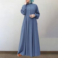 Etnik Giyim Müslüman Elbise Kadınlar Uzun Kollu Abaya Türkiye Dubai Büyük Salıncak Robe Giysileri Ramazan Kaftan Fas Jilbab Vestido Hijab
