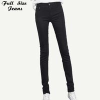 Jeans Extra Long Black Stretch Stretch Skinny per Tall Girl 4XL 5XL 6XL Plus Size Extended Long Denim Denim Pantaloni a matita Casual Taller Ladies H0908