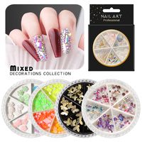 New Mixed Colors AB Crystal Nail Rhinestone 3d Butterfly Res...