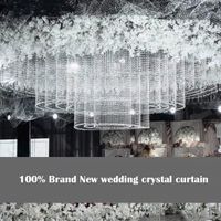 100% Brand New wedding crystal curtain Luxury Glass Beads Door String Tassel Curtain Wedding Divider Panel Room Decor
