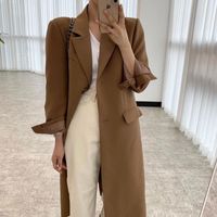 Women' s Trench Coats Autumn Winter Vintage French Tempe...