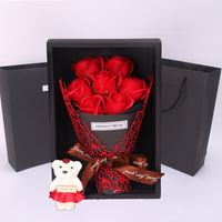 Sonsuz Gül Kutusunda Yapay Gül Çiçekler Kutusu Seti ile Romantik Sevgililer Günü Doğum Günü Hediyeleri Hassas Muhteşem Hediye
