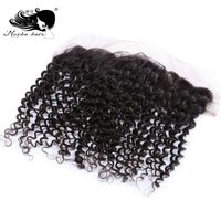 Mocha Hair Brazilian Virgin Hair Deep Wave Lace Frontal Closure 13*4 Bleached Knot 100% Human Hair Natural color