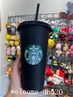 Starbucks 24oz 710ml Plastic Mugs Tumbler Reusable Black Dri...