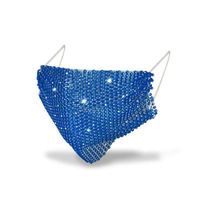 50% Rabatt auf Mode Bunte Mesh Designer Party Masken Bling Diamant Rhinestone Grid Net Waschbare sexy Hohlmaske Für Frauen 850 stücke Ottie