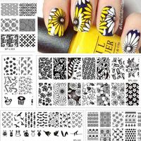 Born Pretty Nail Stamping Plates Lace Flower Animal Pattern Nail Art Stamp Stamping Template Image Plate Stencil Nails Tool