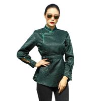 Etnik Giyim Moğol Kadınlar Bluz Çin Geleneksel Kadın Halk Tarzı Kısa Robe Vintage Giysileri için Tops Moğolistan Kostüm