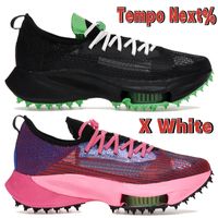 En kaliteli Tempo Next% x beyaz Koşu Ayakkabıları siyah çığlık yeşil yarışçı mavi pembe parıltı beyaz güneş kırmızı erkek Sneakers kadın eğitmenler US 5.5-11