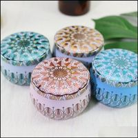 Décor Home & Gardenscented Candle Jar Empty Small Round Tin Box Tinplate Diy Handmade Candles Tea Candy Chocolate Storage Boxes Drop Deliver