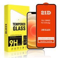 21D Full Glue Screen Protector Tempered Glass Protective Proof Curved Premium Cover Guard Film Shield For iPhone 13 Pro Max 12 Mini 11 XS XR X 8 7 6 6S Plus SE With Box
