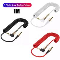 elbow spring 1M Braided aux cord High quality Audio cable 3p...