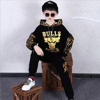 Odzież dziecięca Nowy Spring and Autumn Boy Ubrania Sweter Z Długim Rękawem Koszula + Hip-Hop Spodnie Baby Fashion Bluza 2 zestawy