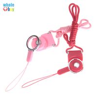 500pcs/lot Cell Phone Straps Removable rotary split ring buckle anti lost phone lanyard creative work card badges Key chain