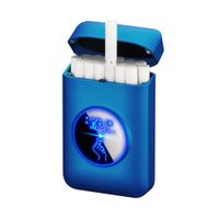Пластиковая сигарета Зажигалка с USB String Tobacco Держатель Box 19шт. Емкость сигарет для хранения контейнера для хранения ветрозащитные сигареты для курящих инструментов