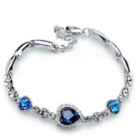 Nouveau coeur de mode d'océan Crystal Bracelet Bijoux Cadeau